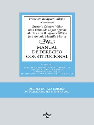 cover image of Manual de Derecho Constitucional, Volume II
